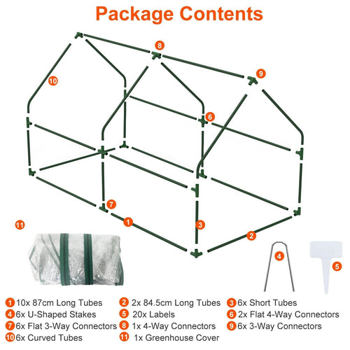 1Pc Portable Mini Greenhouse 70.86x33.46x37.4in With Roll-Up Zipper Doors Waterproof UV-Resistant PVC Cover Hot House For Indoor Outdoor Garden Patio Yard