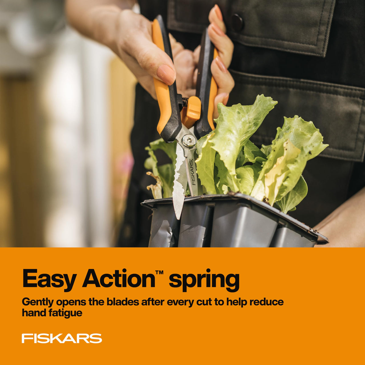 Fiskars Pruning Shears for Gardening, Multipurpose 8" Garden Shears with Sheath and SoftGrip Handle, Great for Cutting Nursery Pots, Bags, and Wire