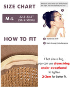 FURTALK Sun Hats for Women Handmade Summer Beach Hat Wide Brim Straw Hat Foldable Packable UPF 50 Crochet Travel Bucket Hat Kahaki