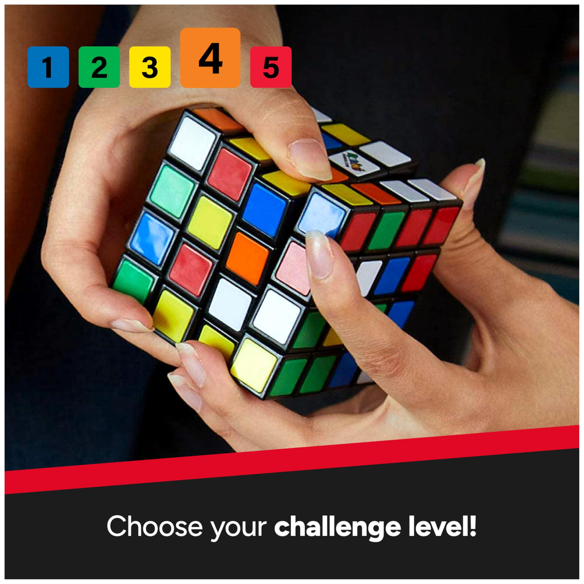 Rubik’s Cube, 4x4 Master Cube Color-Matching Puzzle, Bigger Bolder Version of the Classic, Packaging May Vary