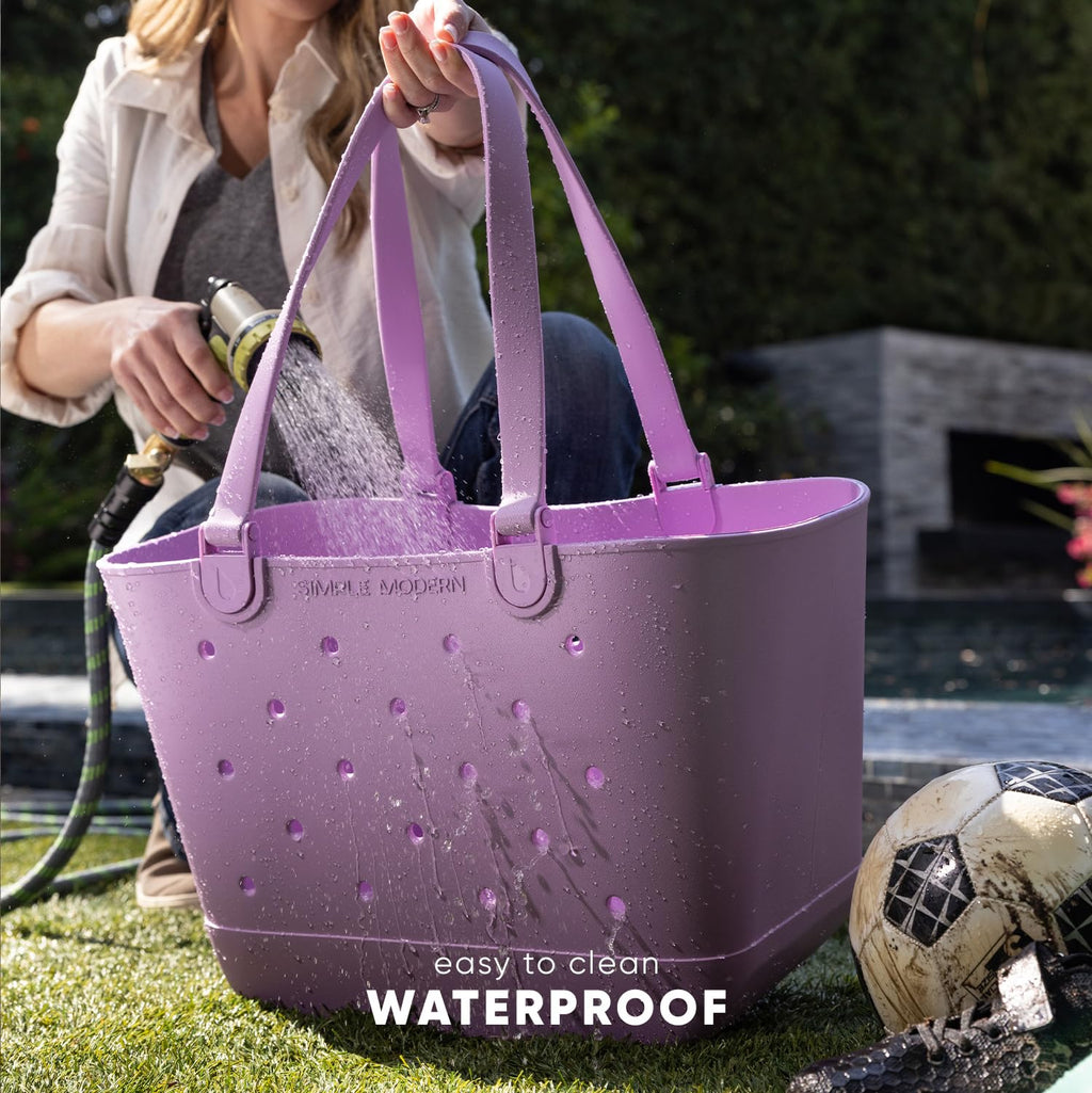 Simple Modern Waterproof Rubber Beach Bag | Extra Large | Beige