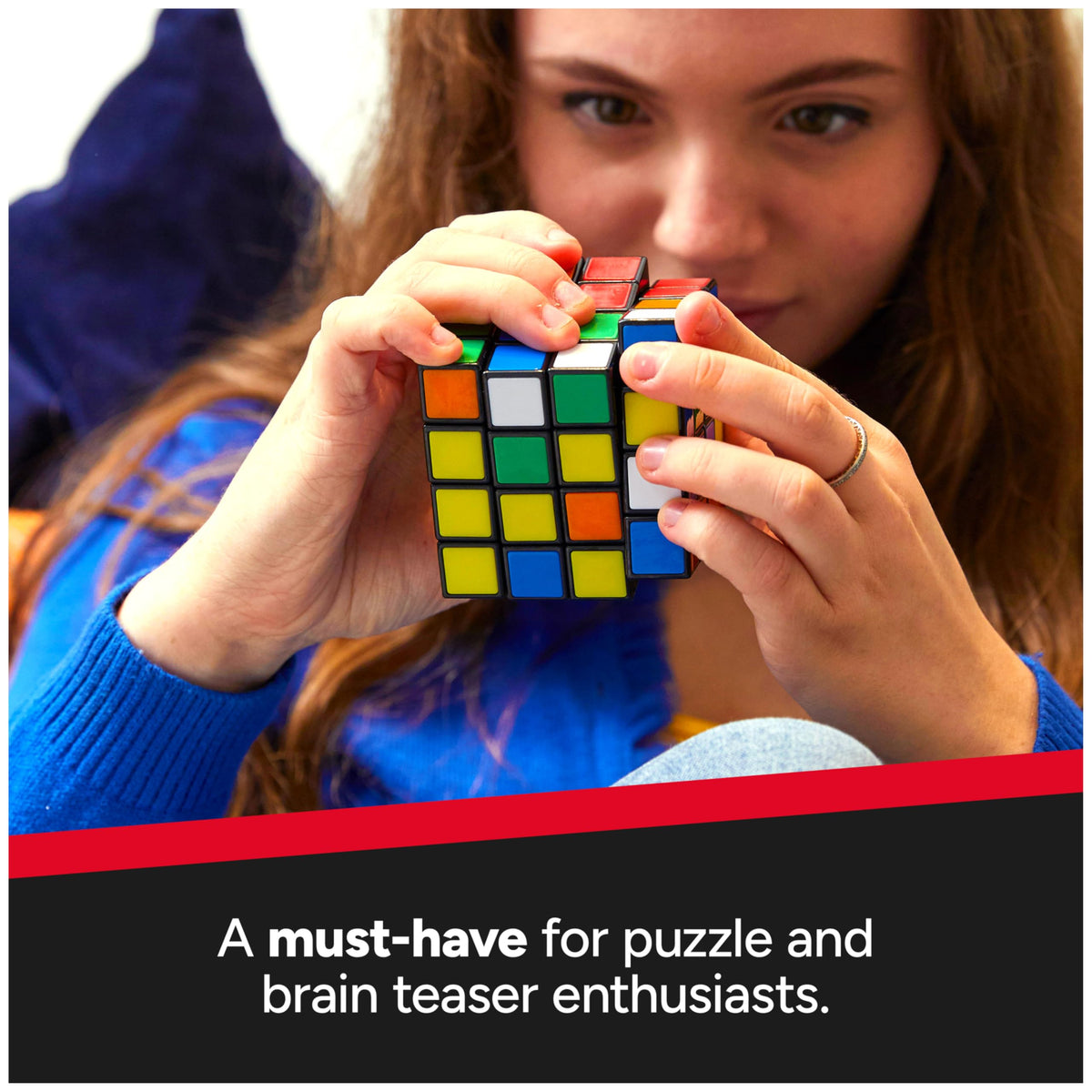 Rubik’s Cube, 4x4 Master Cube Color-Matching Puzzle, Bigger Bolder Version of the Classic, Packaging May Vary
