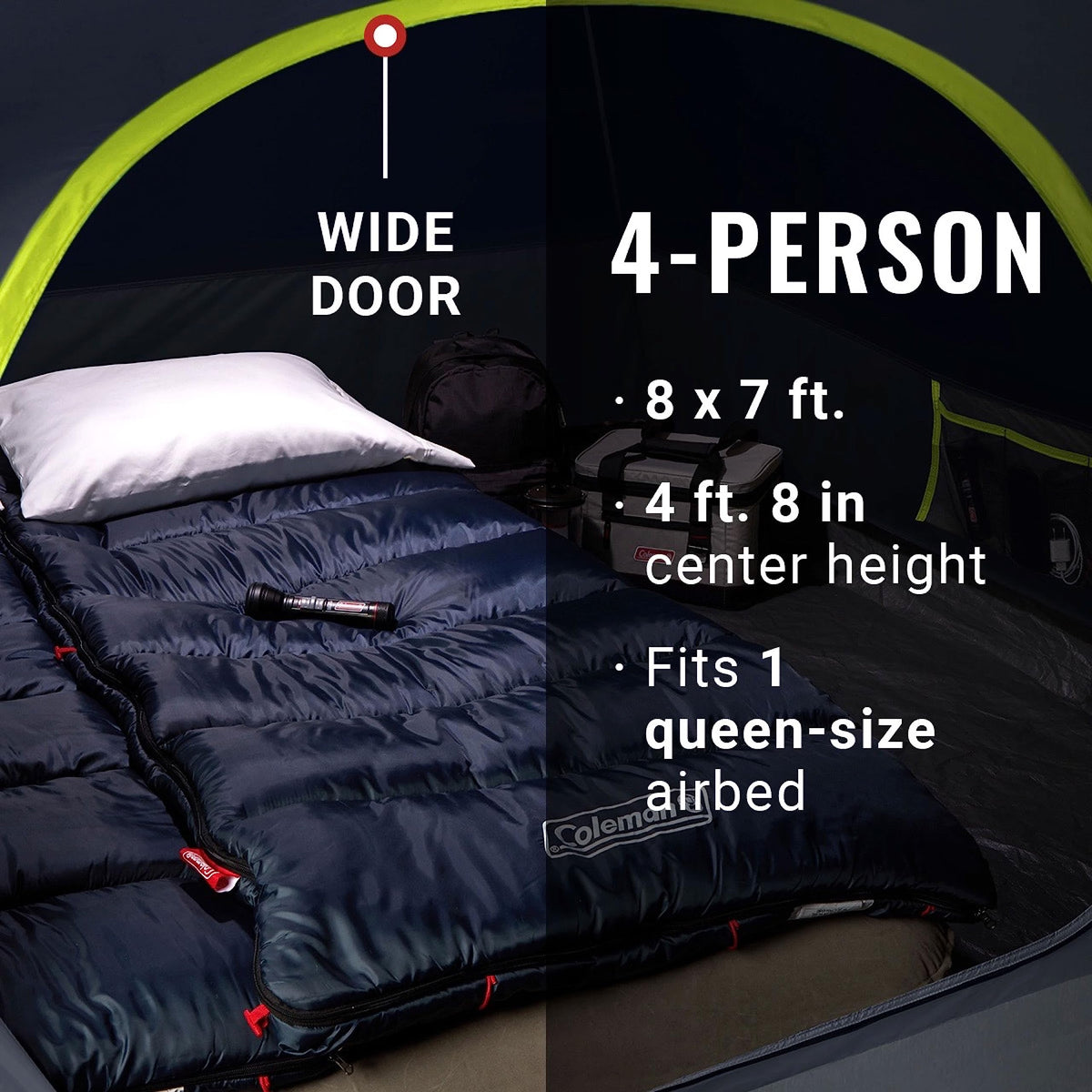 Coleman Skydome 4-Person Dark Room Camping Tent