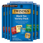 Twinings Variety Pack Individually Wrapped Teabags, Caffeinated Earl Grey, Lady Grey, Irish & English Breakfast Teas, 20 Count (Pack of 6), Enjoy Hot or Iced