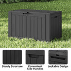 Ceecysaa 45 Gallon Deck Box Outdoor, Waterproof Storage Box, Black