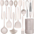 Silicone Cooking Utensils Set - 446°F Heat Resistant Kitchen Utensils,Turner Tongs,Spatula,Spoon,Brush,Whisk,Kitchen Utensil Gadgets Tools Set for Nonstick Cookware,Dishwasher Safe (BPA Free) 🍁 All In One Marketplace Canada