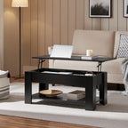 Yaheetech Coffee Table with Storage, Lift Top, 98cm L, Black