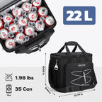 RealCool 35/45 Can Collapsible Soft Cooler Bag, Leakproof Ice Chest