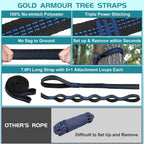 Camping Hammock Portable Nylon Hammocks with Tree Straps Single Lightweigtht Hammock Swing for Outdoors, Backpacking, Camping, Travel, Beach, Garden, Breathable & Quick Drying Parachute 🍁 All In One Marketplace Canada