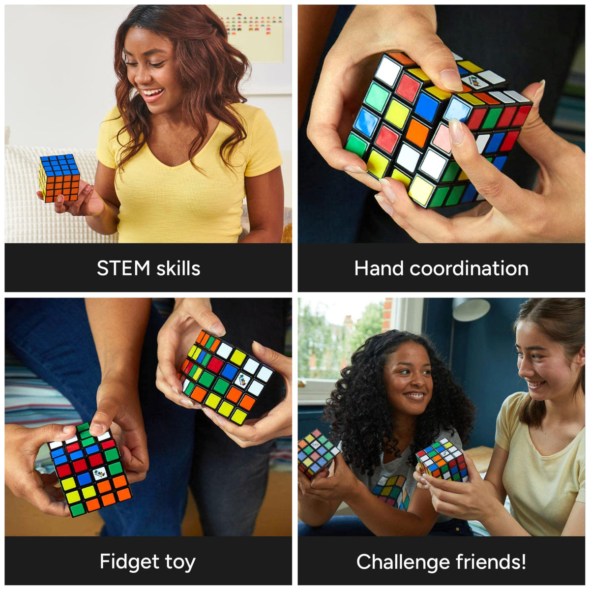 Rubik’s Cube, 4x4 Master Cube Color-Matching Puzzle, Bigger Bolder Version of the Classic, Packaging May Vary