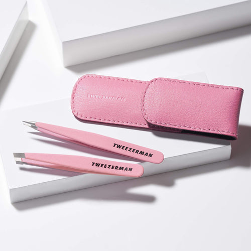 Tweezerman Exclusive Tea Rose Petite Tweeze Set - Tweezers for Eyebrows, Travel Tweezers for Eyebrows, Facial Hair, Ingrown Hair 🍁 All In One Marketplace Canada