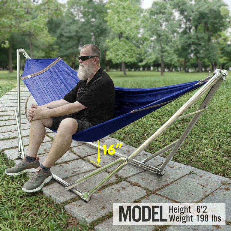 Tranquillo Original Stainless Steel Hammock Stand for Ultimate Relaxation