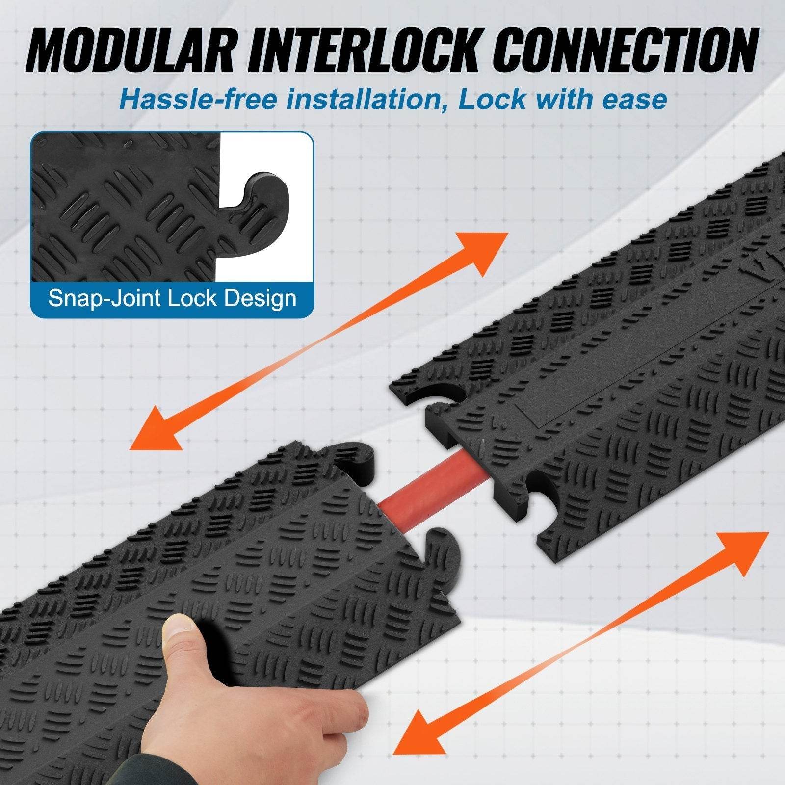 39" Cable & Hose Protector Speed Bump Ramp – 2000 Lbs Capacity Cord Cover
