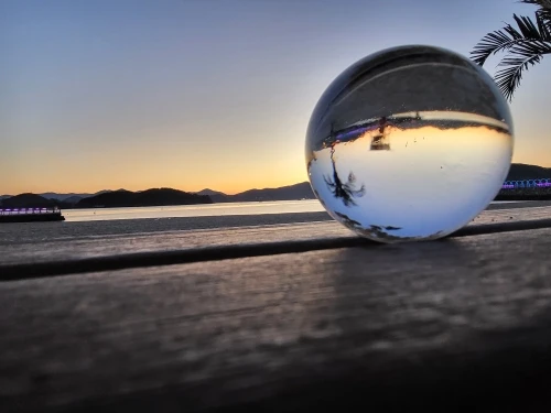 Clear Crystal Ball with stand
