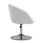 Chandra Swivel Adjustable Faux Leather Accent/Office Chair - White
