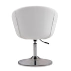 Chandra Swivel Adjustable Faux Leather Accent/Office Chair - White