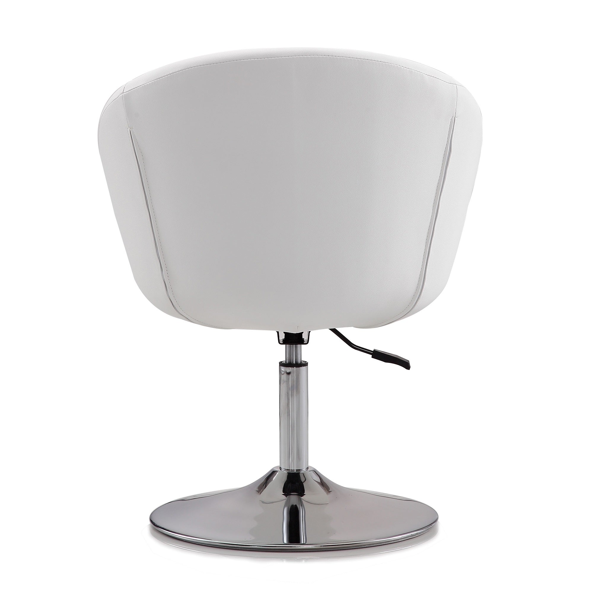 Chandra Swivel Adjustable Faux Leather Accent/Office Chair - White