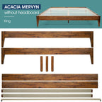 Acacia Mervyn Solid Wood Platform Bed for Timeless Comfort and Style