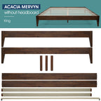 Acacia Mervyn Solid Wood Platform Bed for Timeless Comfort and Style