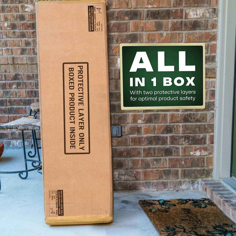 Acacia Solid Wood Bed Frame - Alander Deluxe Platform Bed