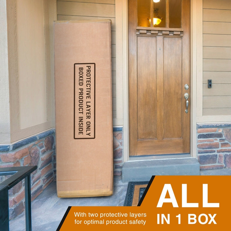 Megsu Bosk Acacia Wood Bed Frame with Headboard