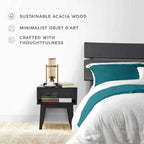 Acacia Aurora Bed Frame & Nightstand Set for Stylish Bedrooms
