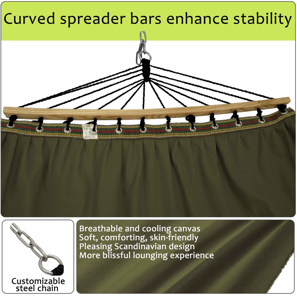 Tranquillo Universal Canvas Double Hammock for Ultimate Relaxation