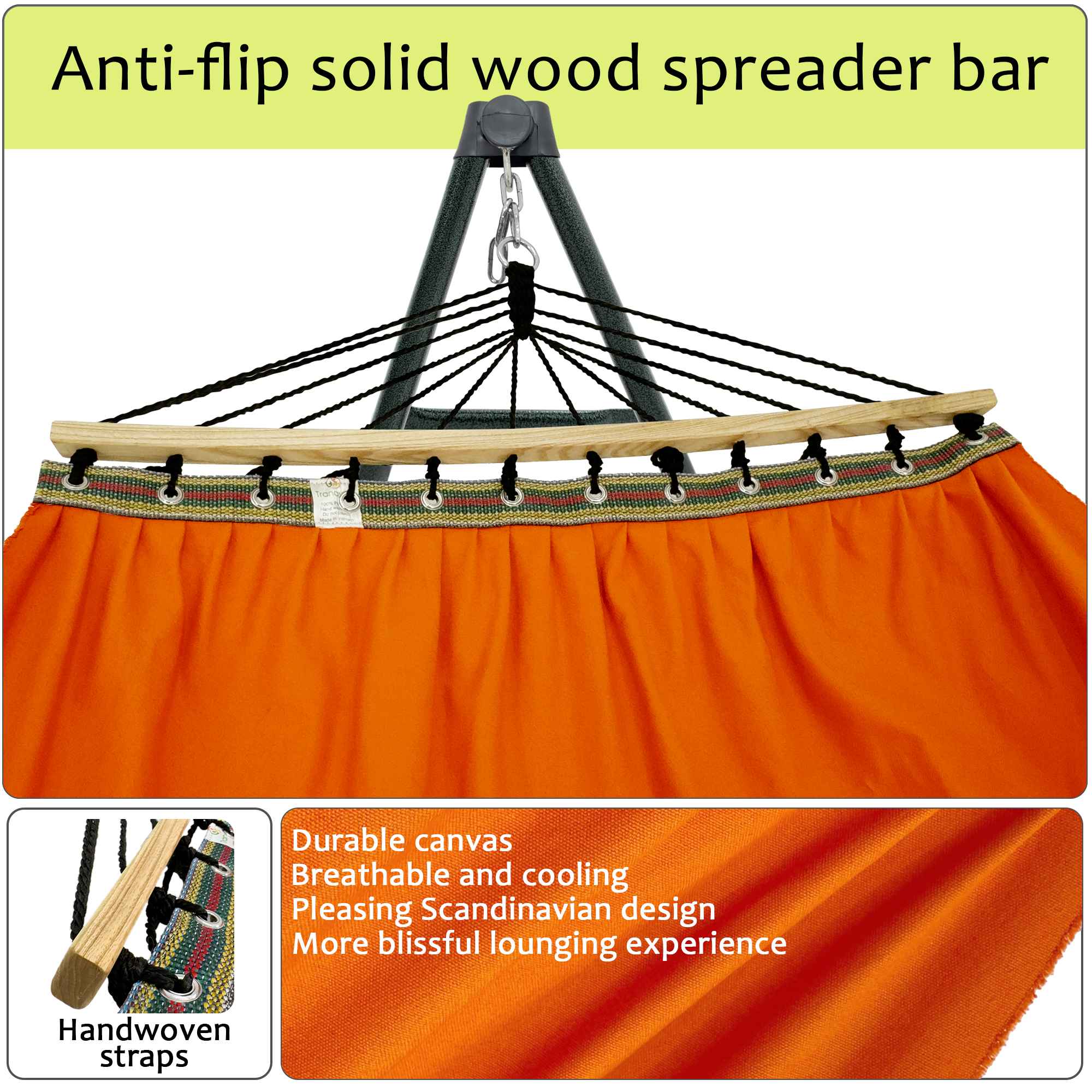 Tranquillo Universal Canvas Hammock Medium Size for Ultimate Comfort and Style