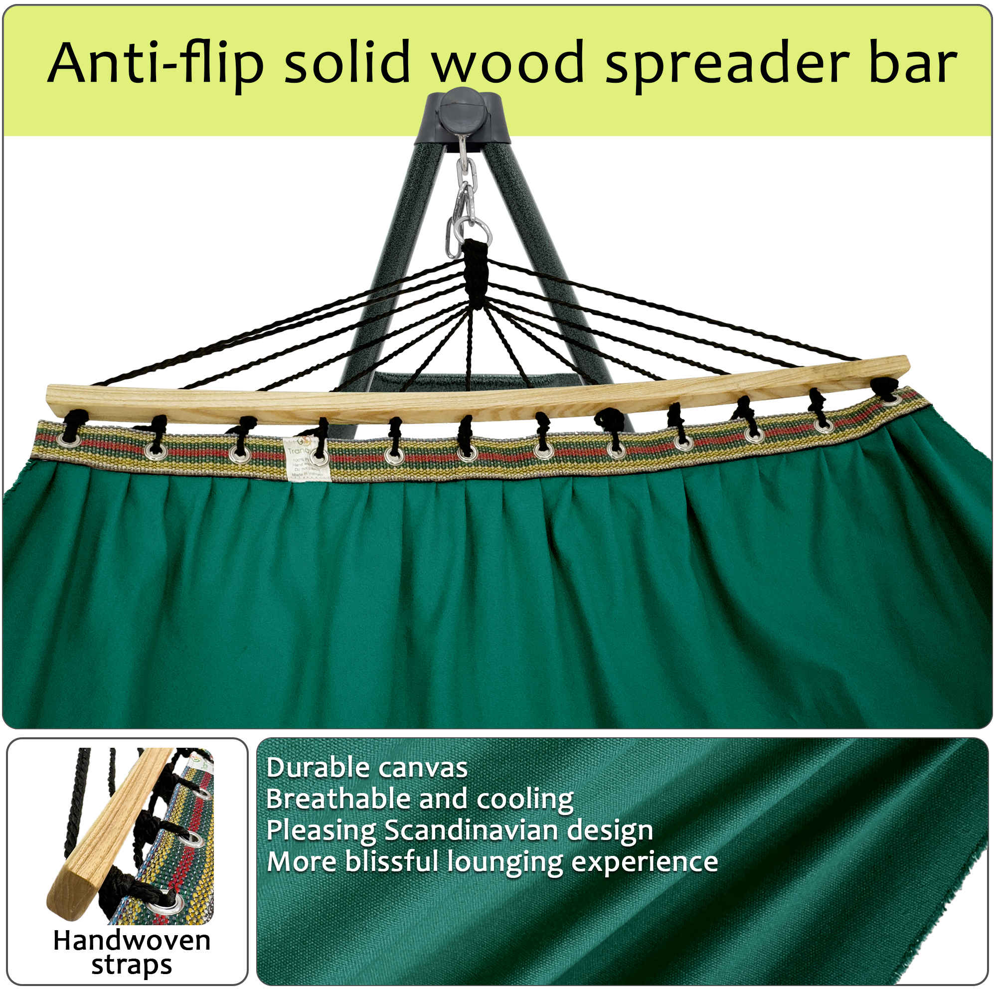 Tranquillo Universal Canvas Hammock Medium Size for Ultimate Comfort and Style