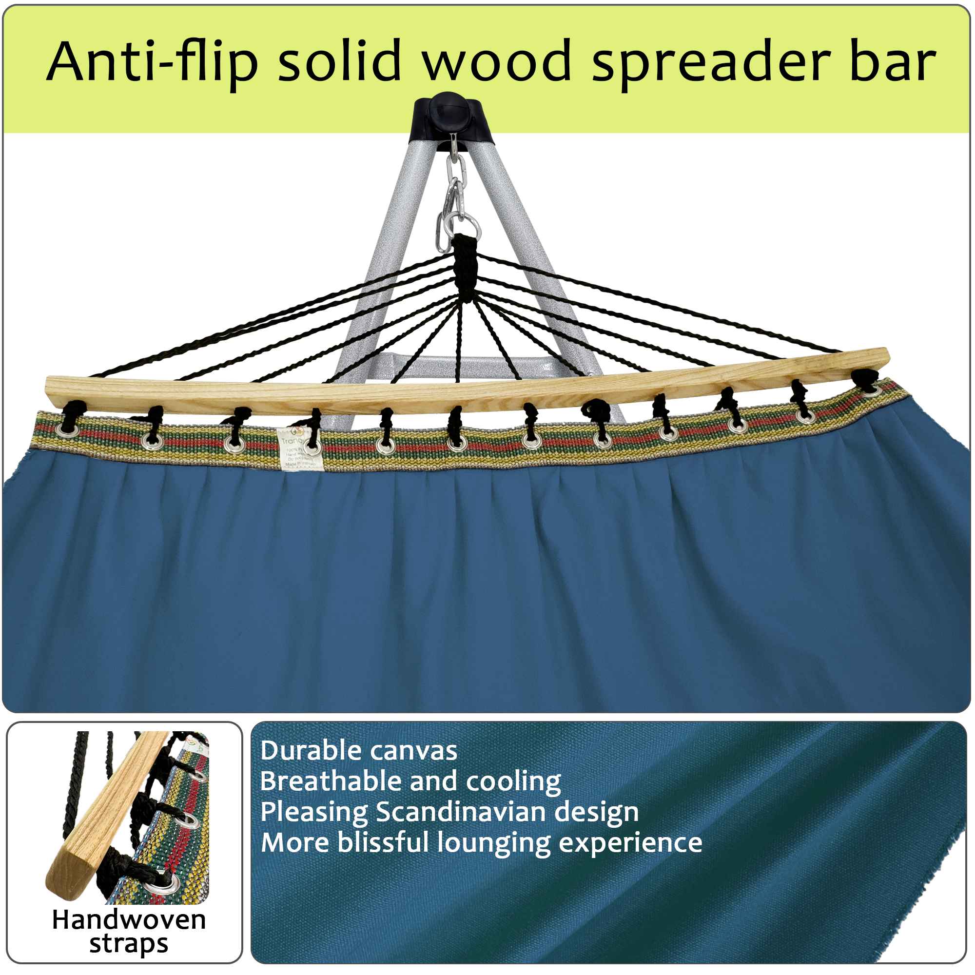 Tranquillo Universal Canvas Hammock Medium Size for Ultimate Comfort and Style
