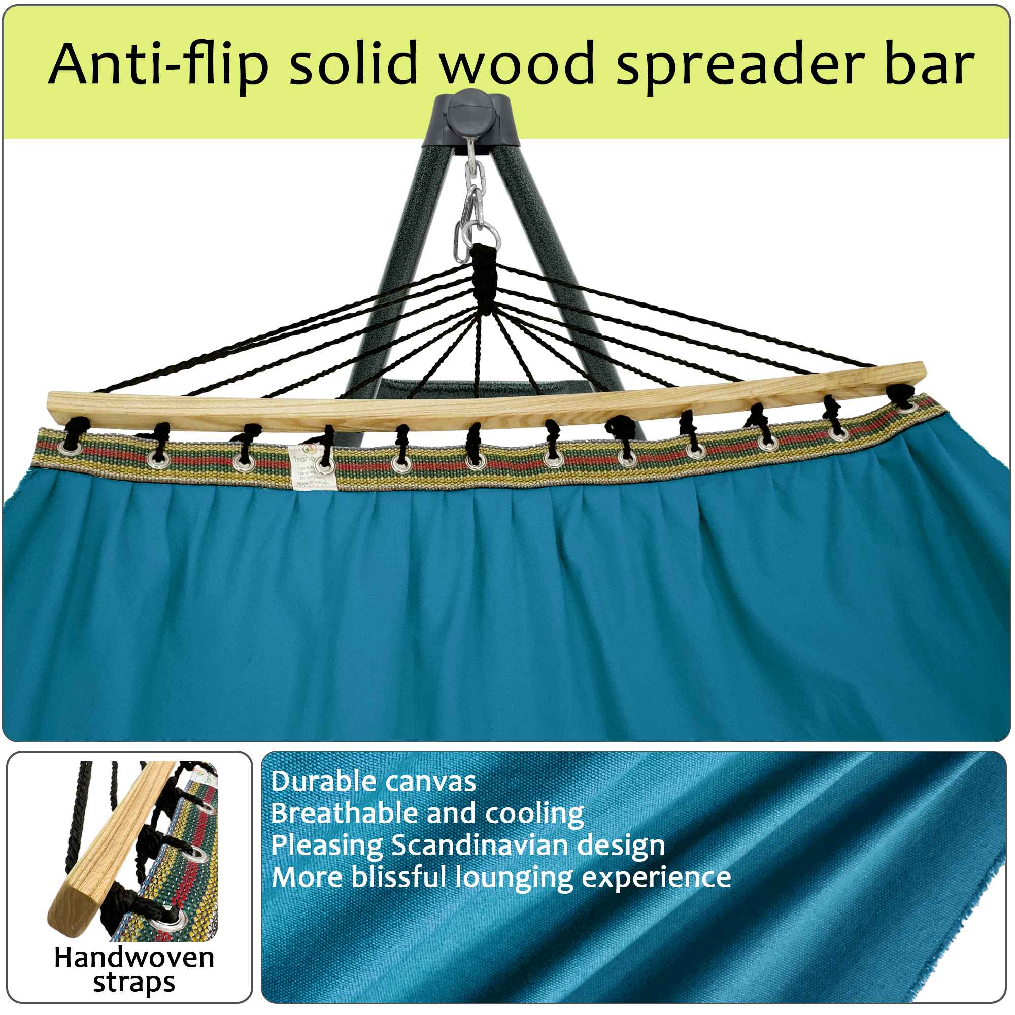 Tranquillo Universal Canvas Hammock Medium Size for Ultimate Comfort and Style