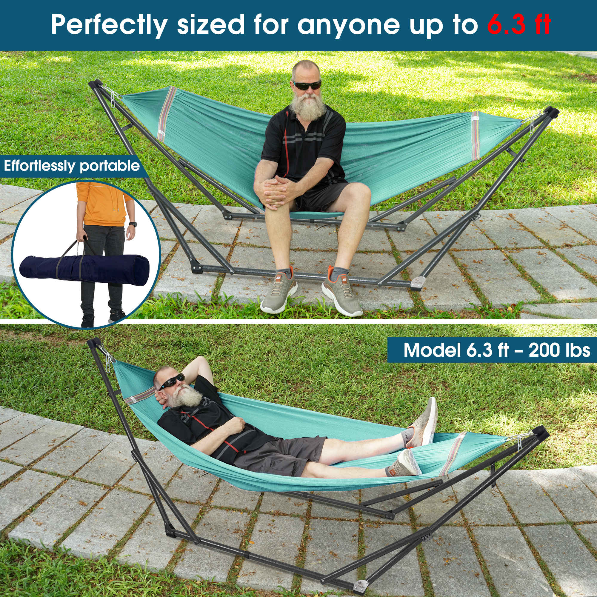 Tranquillo Original Collapsible Hammock with Stand for Ultimate Relaxation