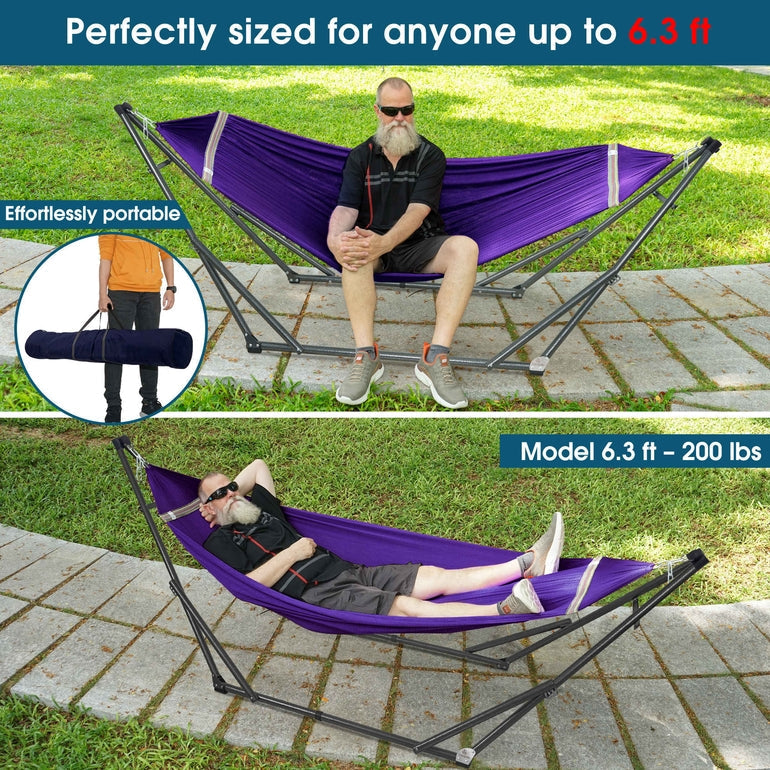 Tranquillo Original Collapsible Hammock with Stand for Ultimate Relaxation
