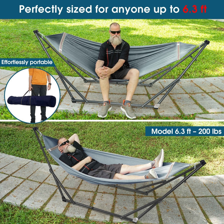 Tranquillo Original Collapsible Hammock with Stand for Ultimate Relaxation