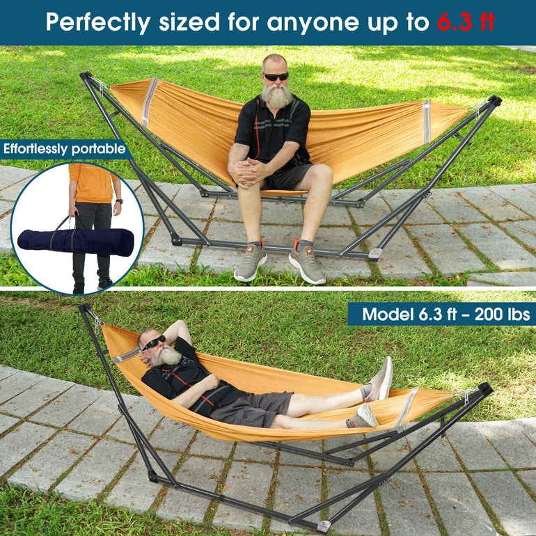 Tranquillo Original Collapsible Hammock with Stand for Ultimate Relaxation