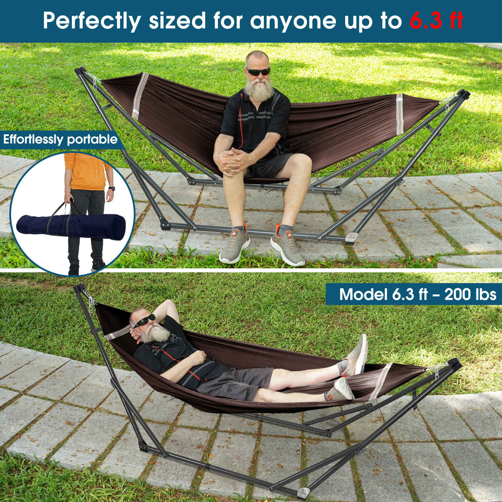Tranquillo Original Collapsible Hammock with Stand for Ultimate Relaxation
