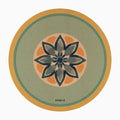 Blue Petals Round Cork Yoga Mat | Multi-use | 53" dia
