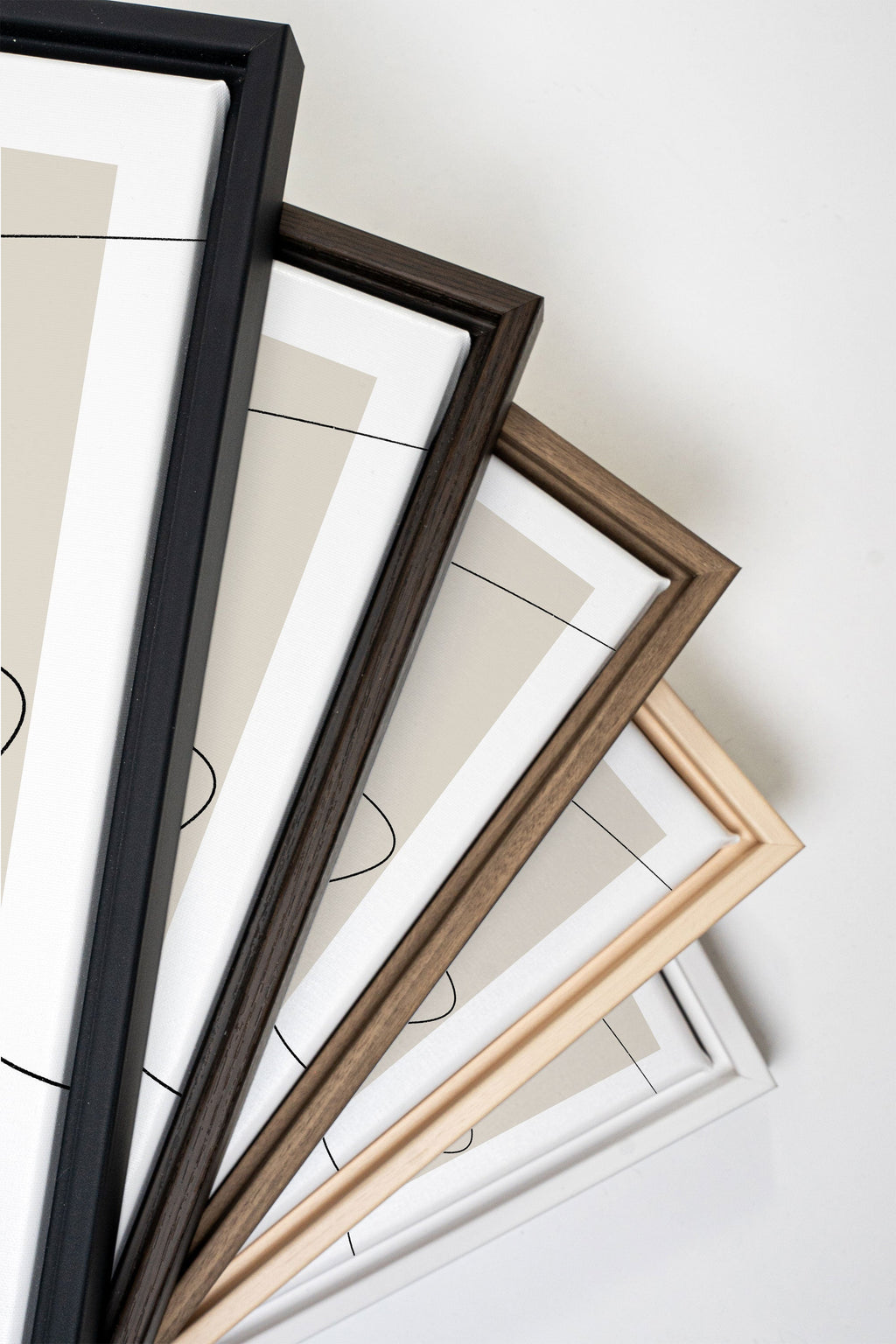 ELEGANT CURVES TRIO Stretched Canvas Artwork x3