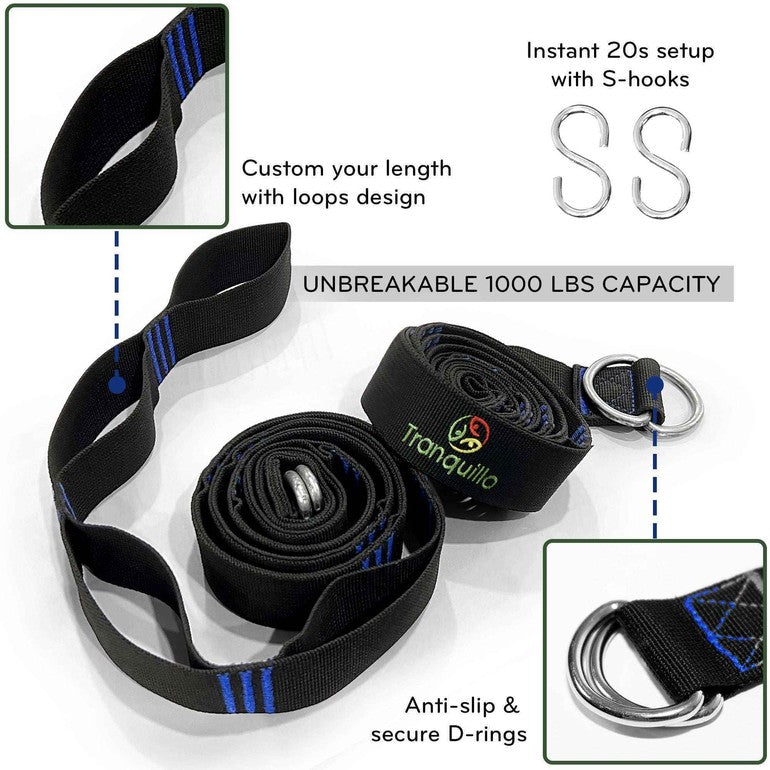 Tranquillo Universal Hammock Chair and Straps for Ultimate Relaxation