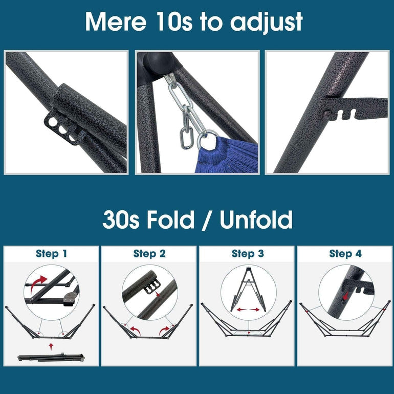 Tranquillo Original Collapsible Hammock with Stand for Ultimate Relaxation