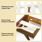 Acacia Harmony Solid Wood Platform Bed Frame with Headboard