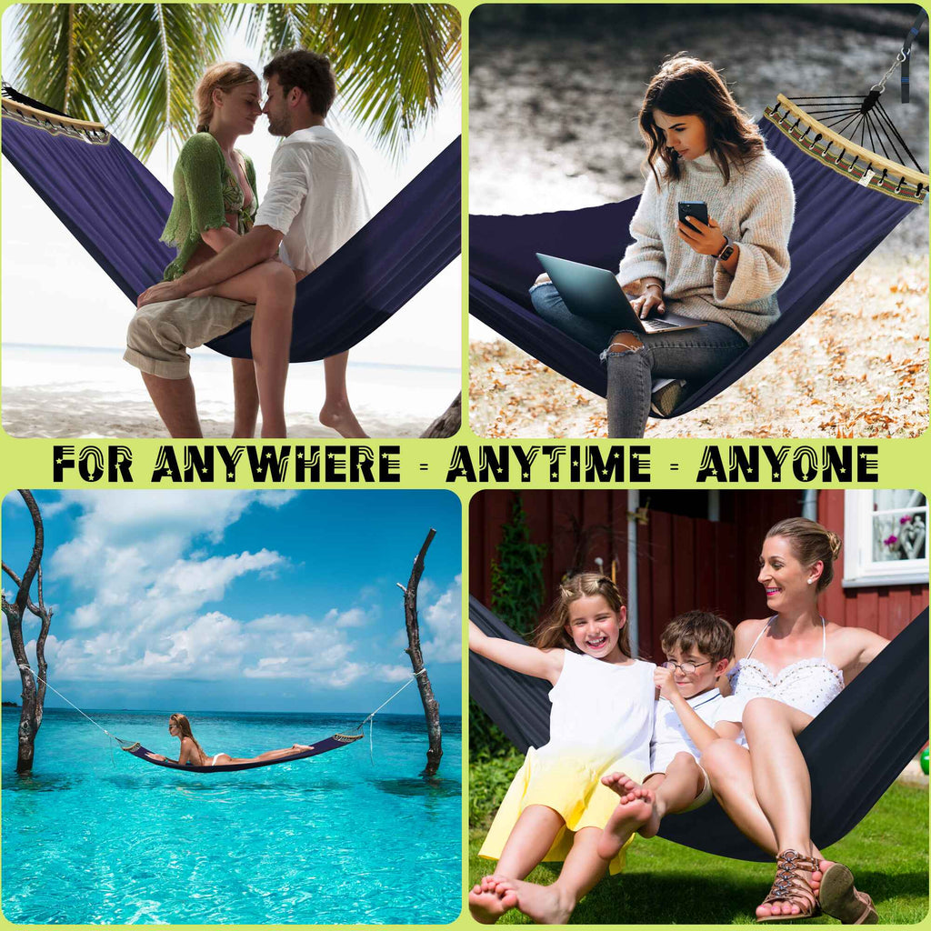 Tranquillo Universal Canvas Double Hammock for Ultimate Relaxation