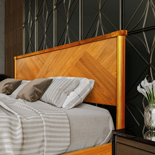 Rorns Panthera Platform Bed Frame With Headboard for Ultimate Comfort