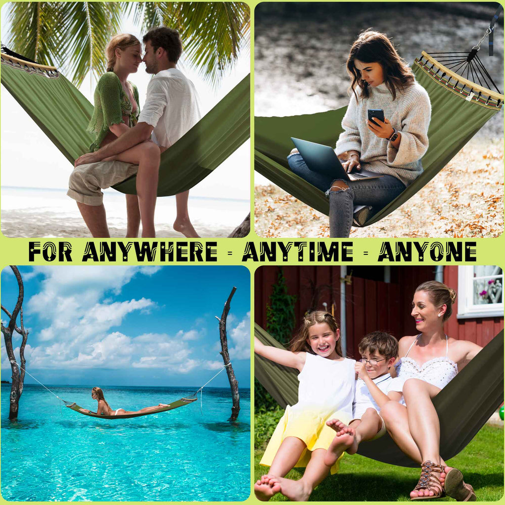 Tranquillo Universal Canvas Double Hammock for Ultimate Relaxation