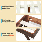 Acacia Harmony Solid Wood Platform Bed Frame with Headboard