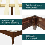 Acacia Mervyn Solid Wood Platform Bed for Timeless Comfort and Style