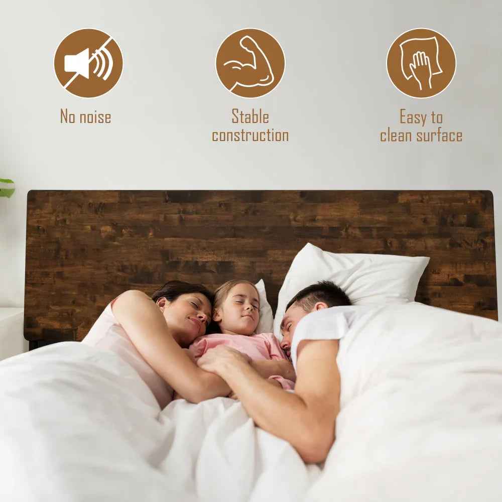 Acacia Serenity Deluxe Wood Platform Bed Frame - Elegant and Durable Design