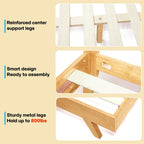 Acacia Harmony Solid Wood Platform Bed Frame with Headboard