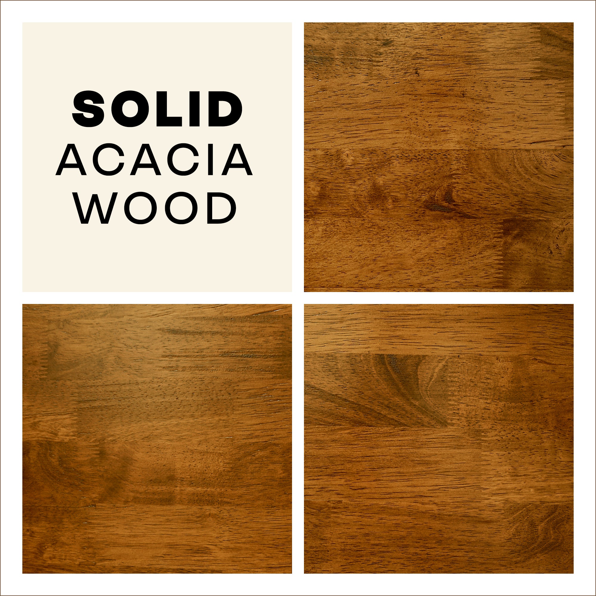 Acacia Kaylin Solid Wood Bed Frame for Durable Style and Comfort