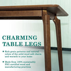 Acacia Verve 48" Solid Wood Dining Table - Ideal Kitchen Table for 4